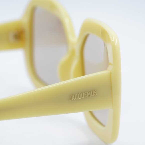 Jacquemus CARRE ROND JAC/10 C3 Sunglasses Yellow Geometric Frame, Yellow Lenses - Picture 6 of 13